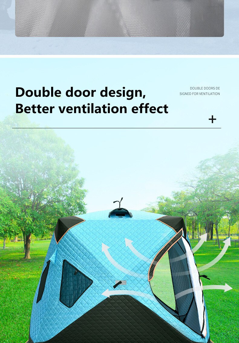 Cheap Goat Tents TENTAGON 4 Layer Thick Cotton Winter Fishing Tent Upgrain Ice Shelter Outdoor Winterized Camping Tent Easy Setup Warm House   
